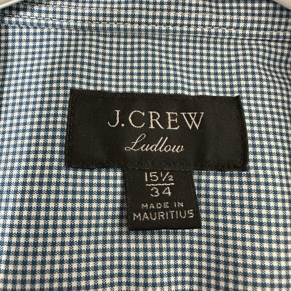 J Crew Ludlow Classic Fit Shirt Mens 34 15 1/2 Green Check Button Up Classic - Picture 8 of 11